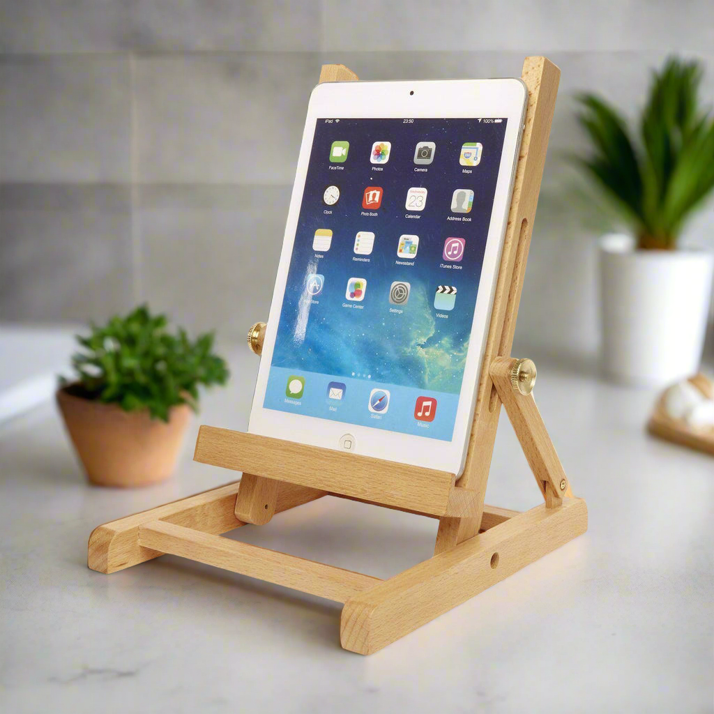 Wooden Tablet Book Holder
