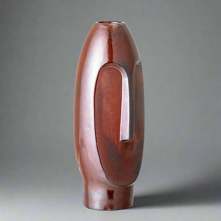 Daviid Stoneware Decor Vase Red