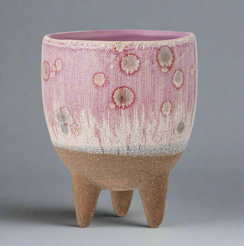 Laron Rose Stoneware Flower Pot