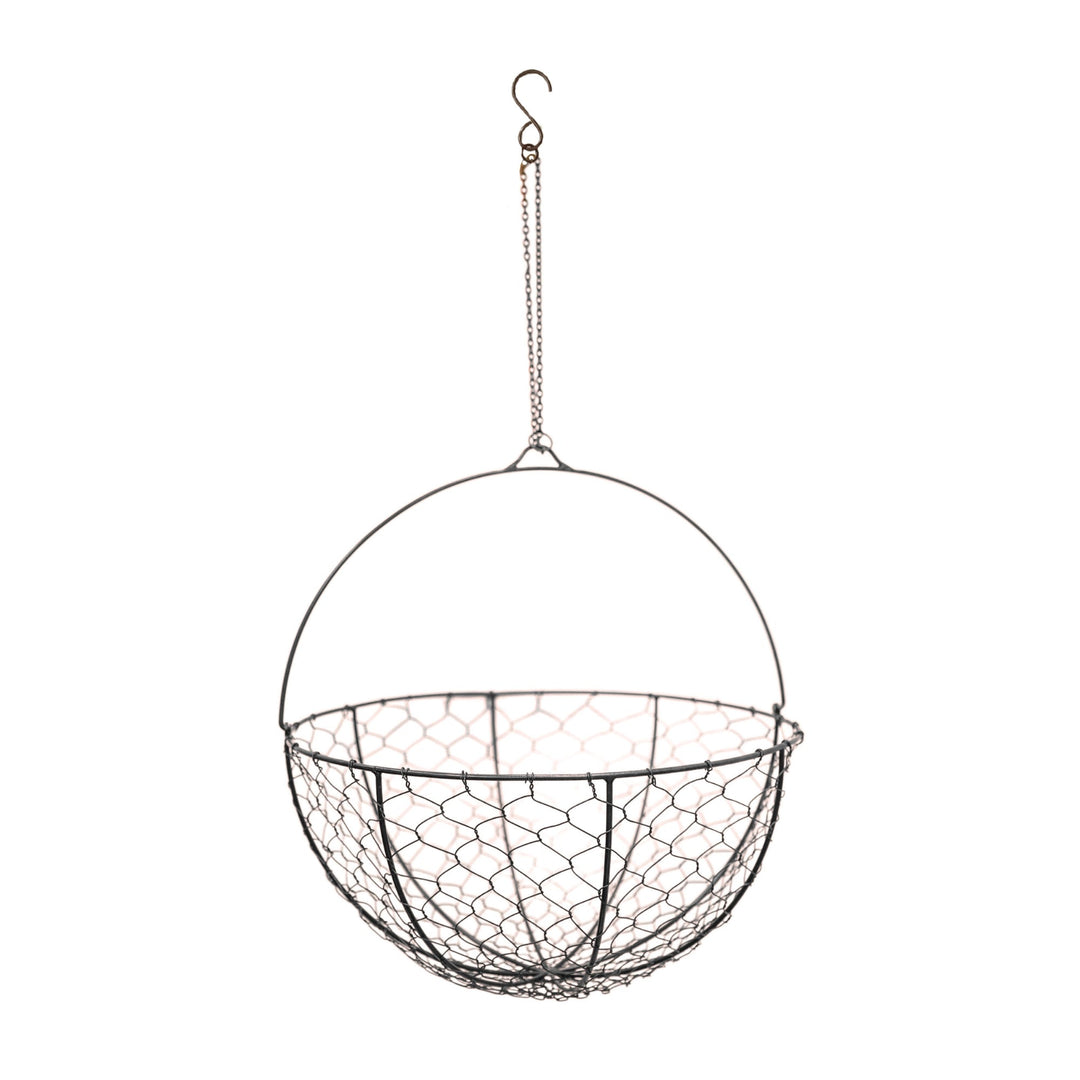 Outdoor Hanging Wired Netted Basket