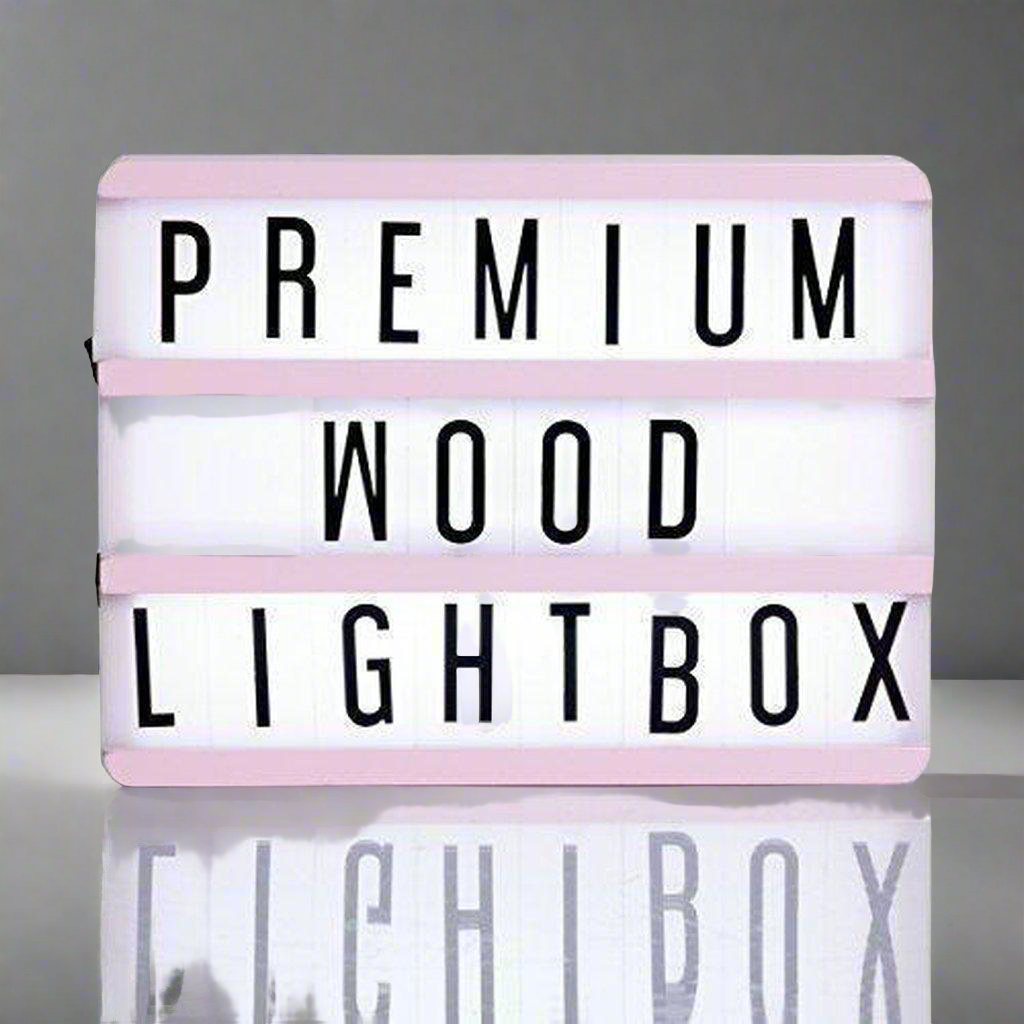 GingerSnap Wood A5 Lightbox Pale Pink