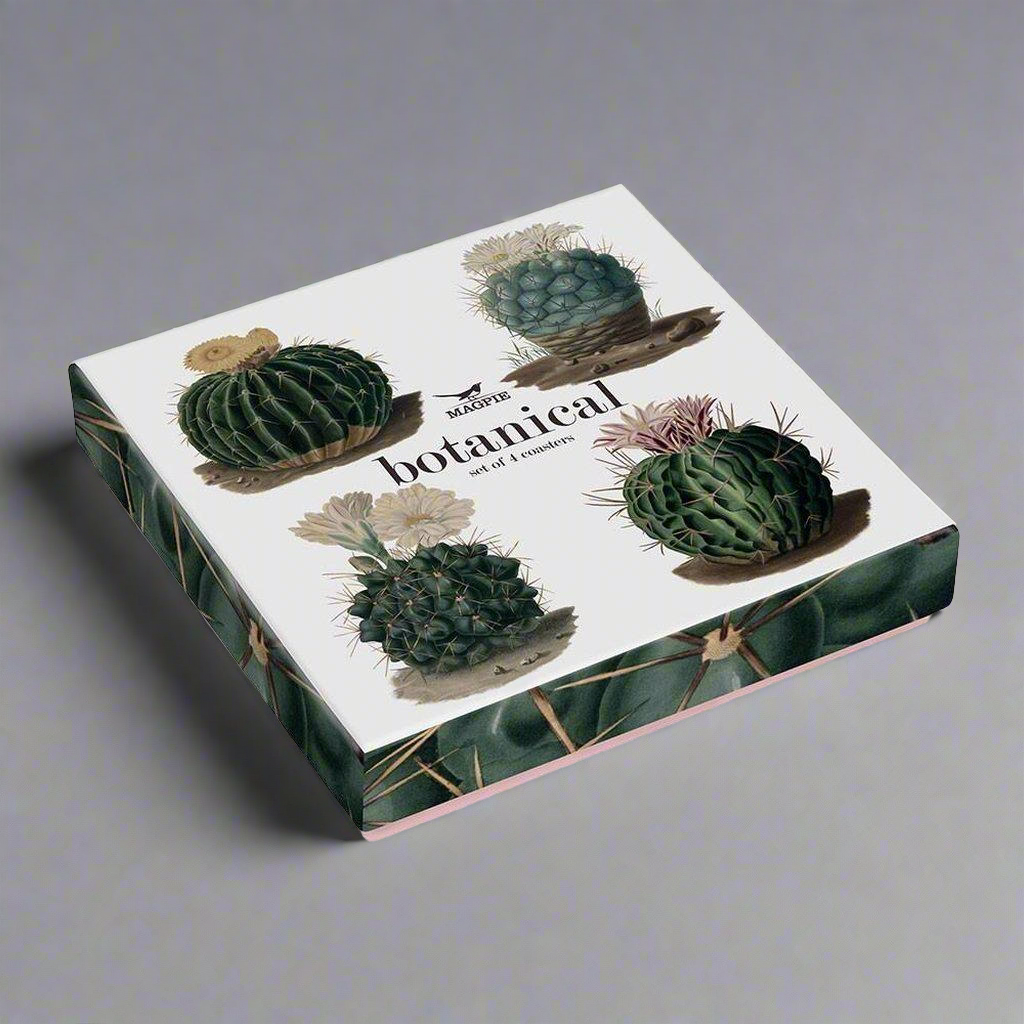 Botanical Cactus Coasters Set
