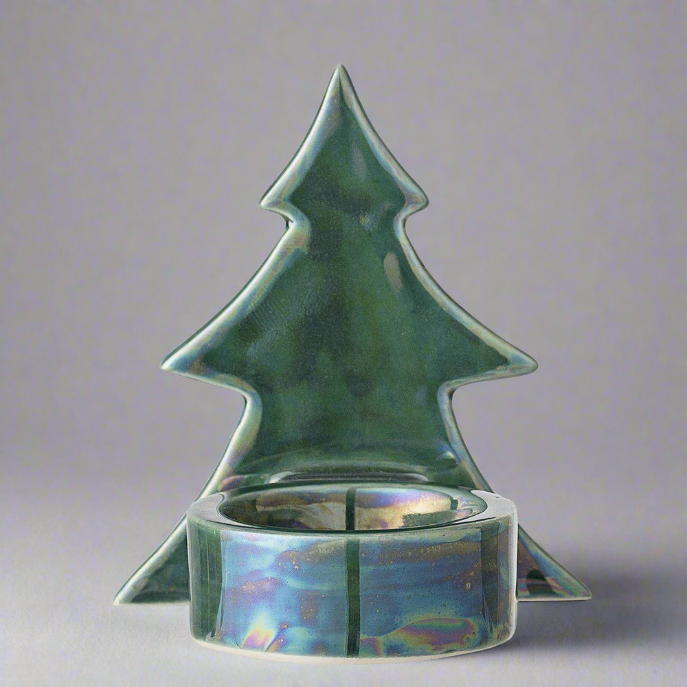 Ceramic Tealight Holder Green