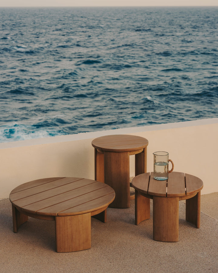 Xoriguer Solid Eucalyptus Wood Coffee Table