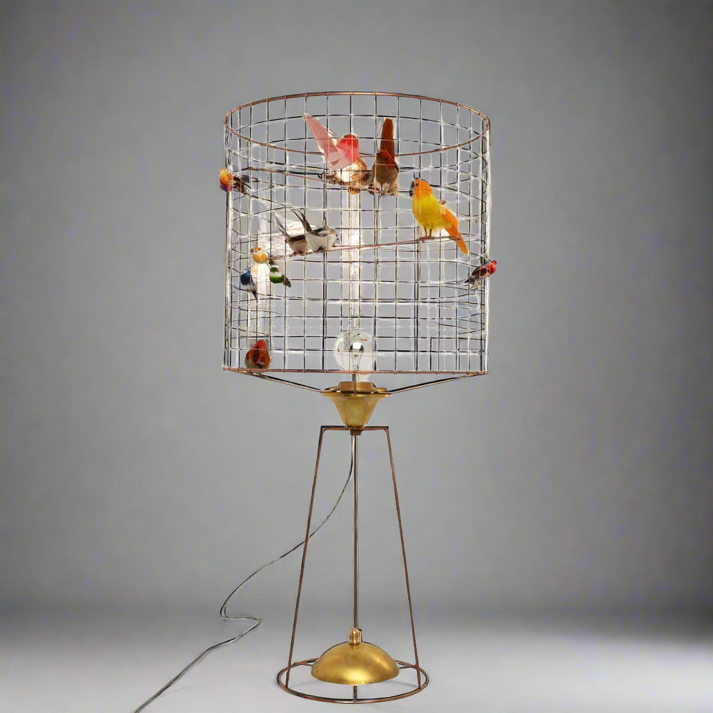 La Voliere Birdcage Table Lamp Tall