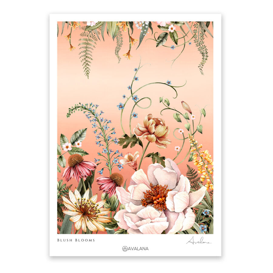 Blush Blooms Art Print