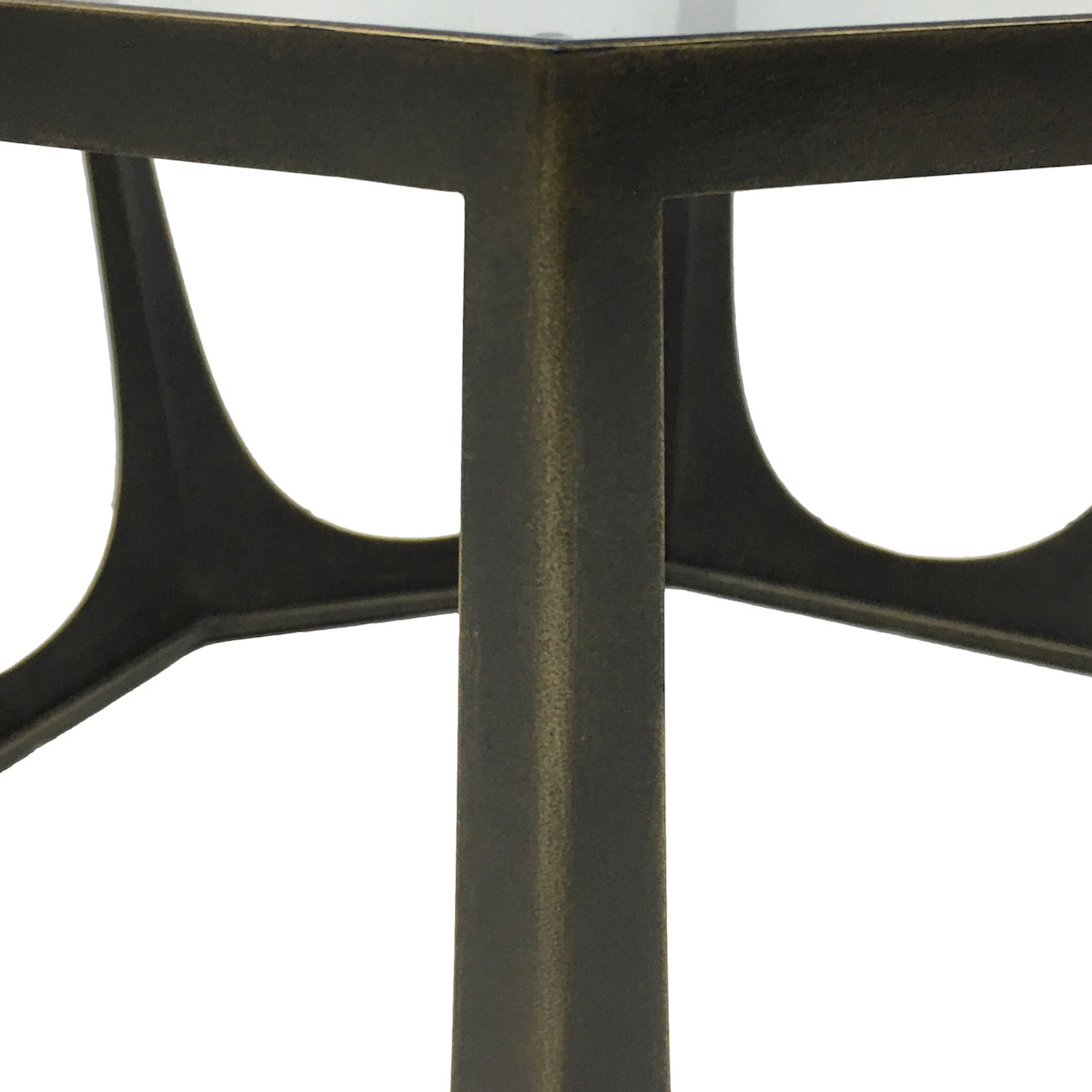Beaumonde Home Bronze Gilded Octagonal Glass Coffee Table
