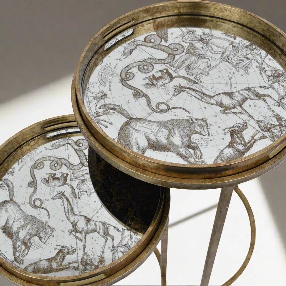Beaumonde Home Constellation Map Tray Table Set-Beaumonde