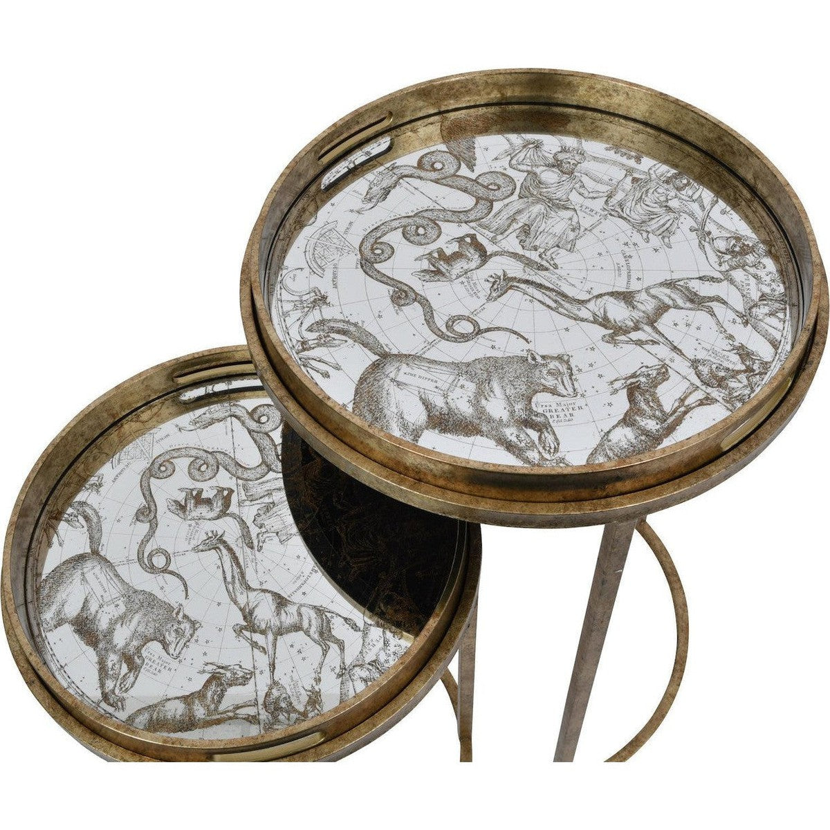 Beaumonde Home Constellation Map Tray Table Set-Beaumonde
