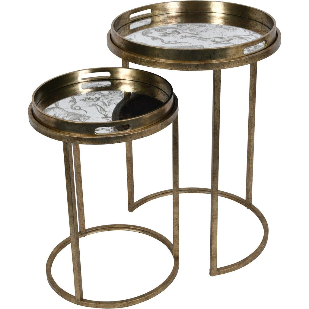 Beaumonde Home Constellation Map Tray Table Set-Beaumonde
