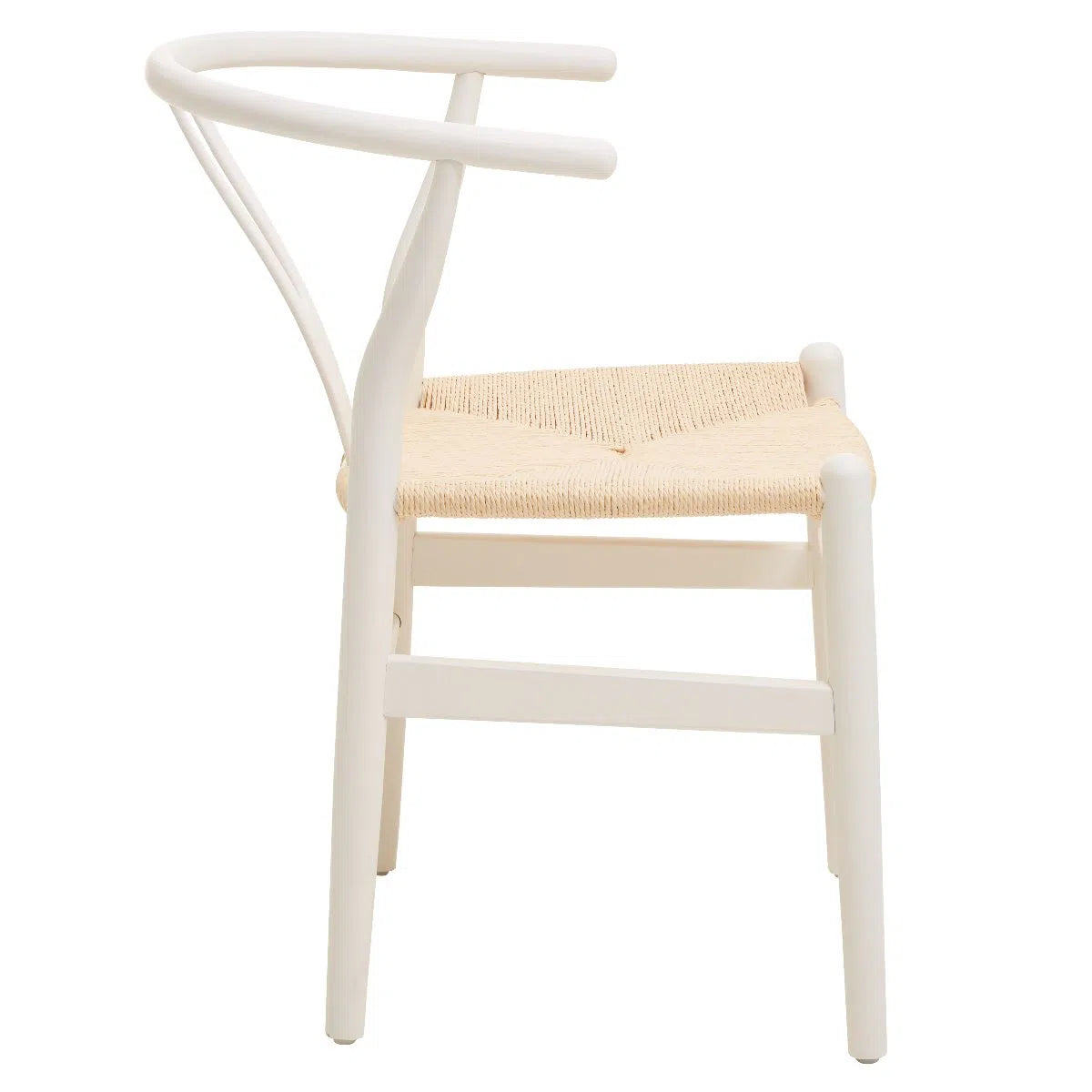 Beaumonde Home Avignon Wishbone Antique White Chair-Beaumonde