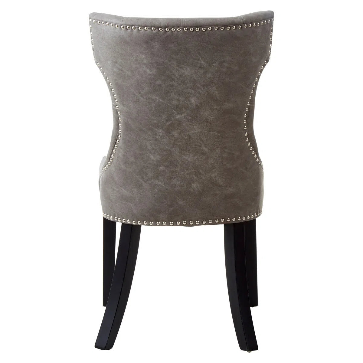 Beaumonde's Dax Grey Leather Effect Dining Chair