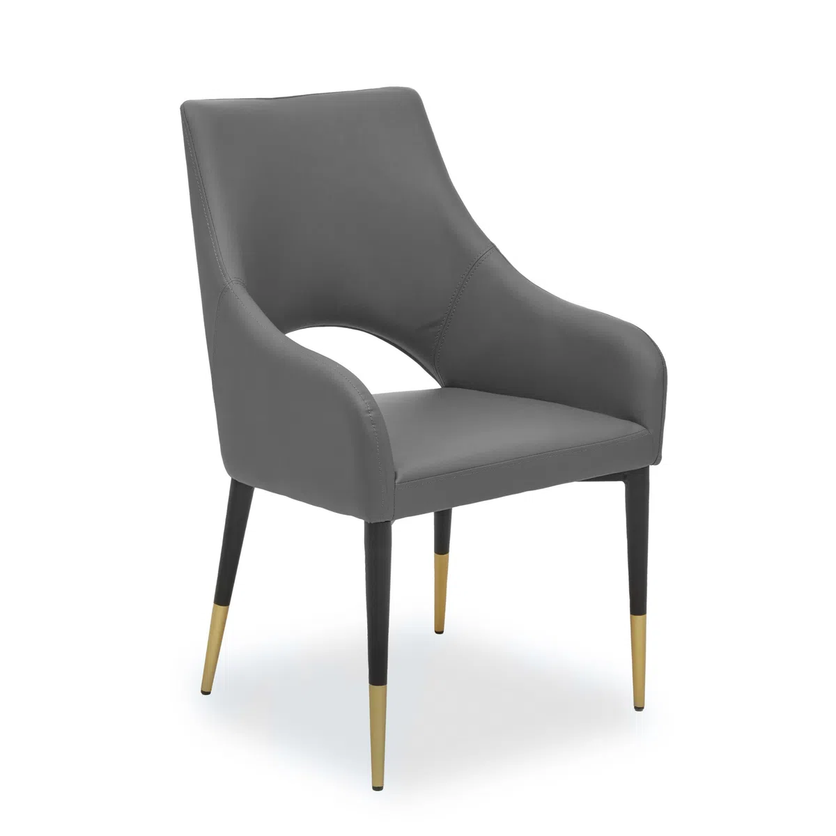 Beaumonde Home Gilden Gold And Grey Dining Chair-Beaumonde
