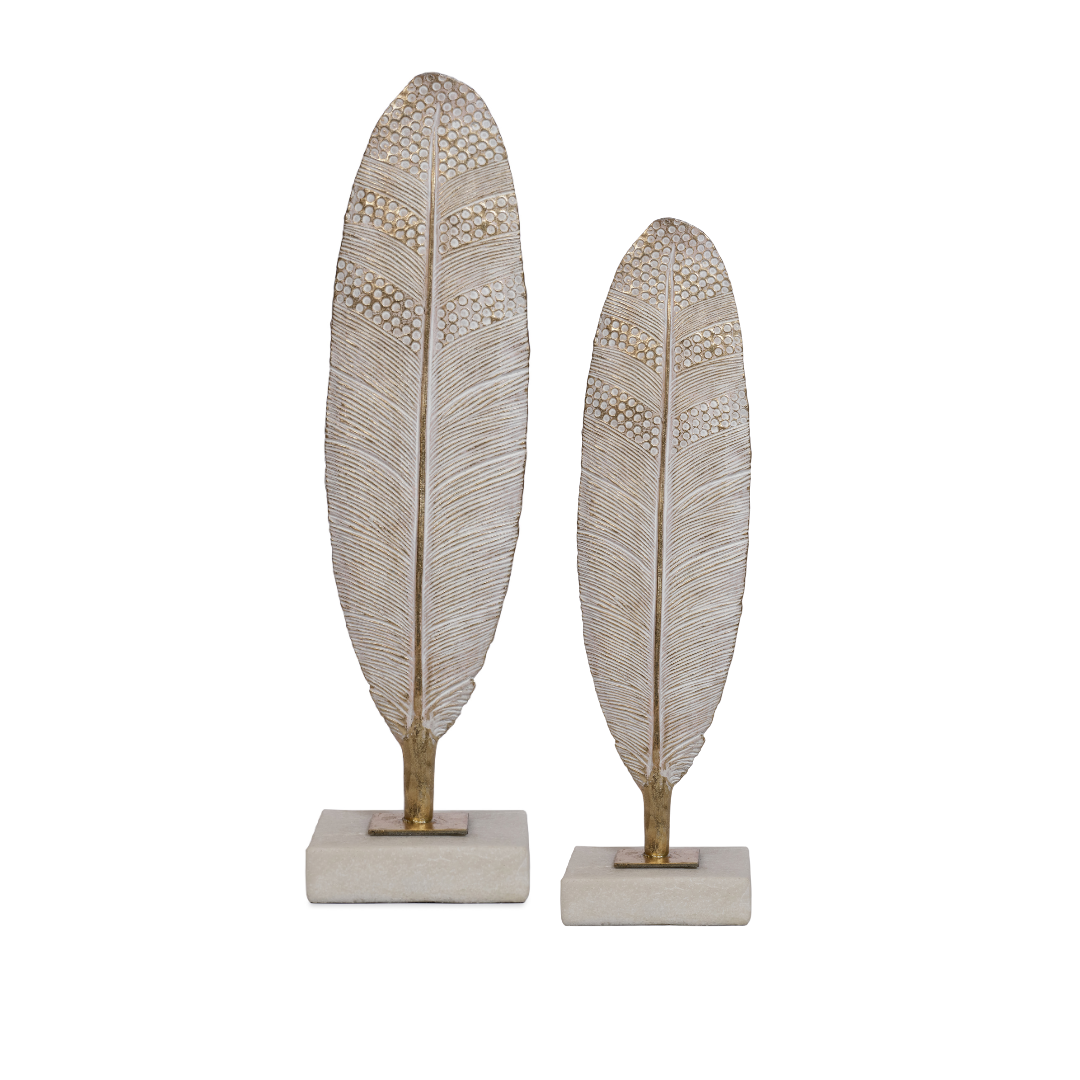 Feather Sculpture Set of 2