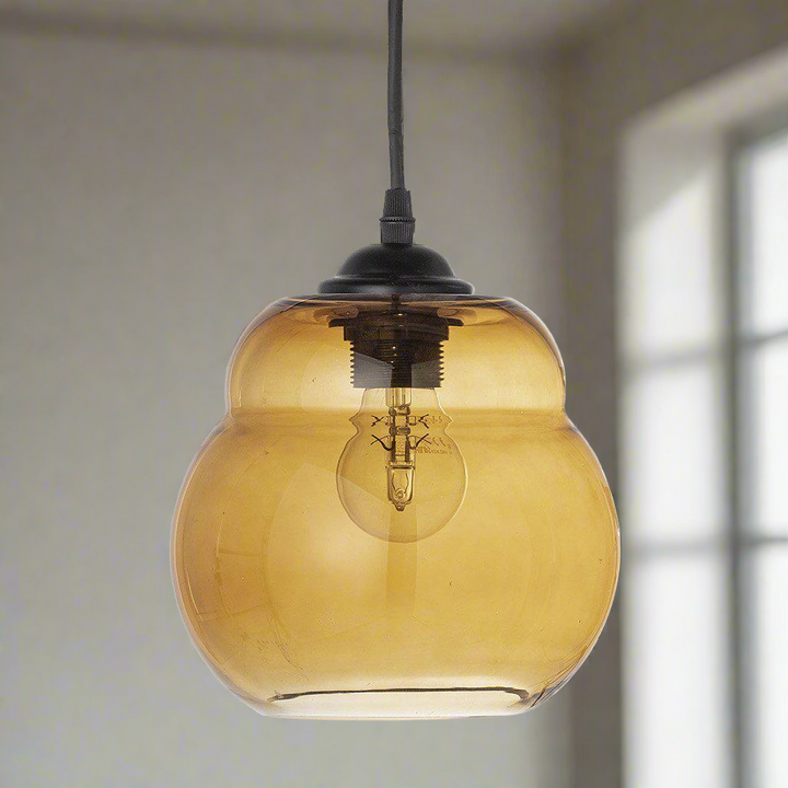 Baha Amber Glass Pendant Lamp