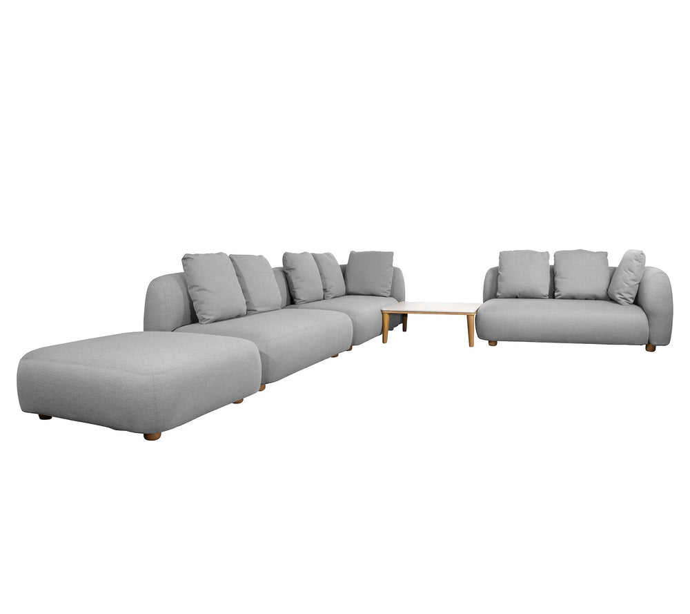 Capture Corner Sofa with Table & Chaise Longue Cane-line 