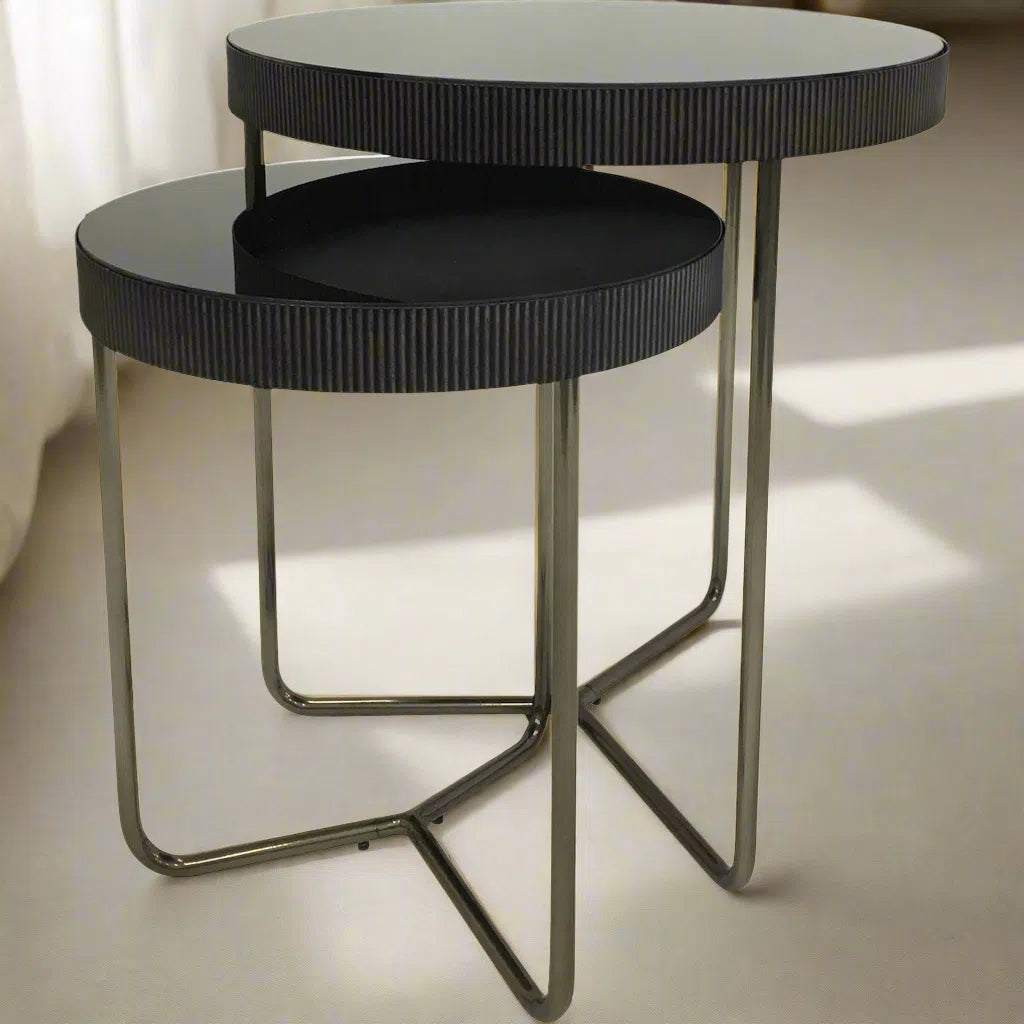 Beaumonde Home Sloane Round Side Table Set of 2-Beaumonde