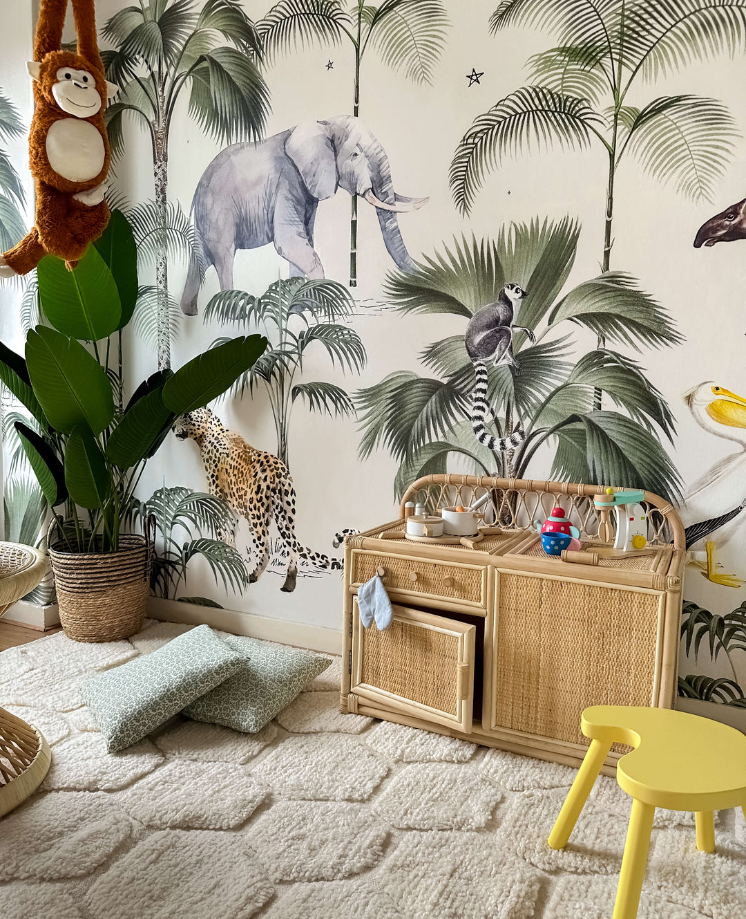 Palm Wildlife Wallpaper Mural