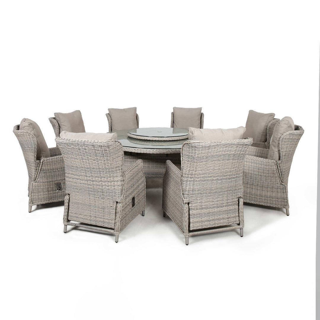 Cotswold Reclining 8 Seat Round Dining Set-Maze Living-Beaumonde