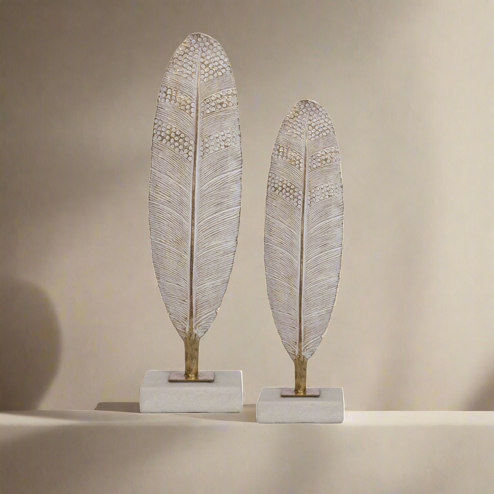 Feather Sculpture Set of 2
