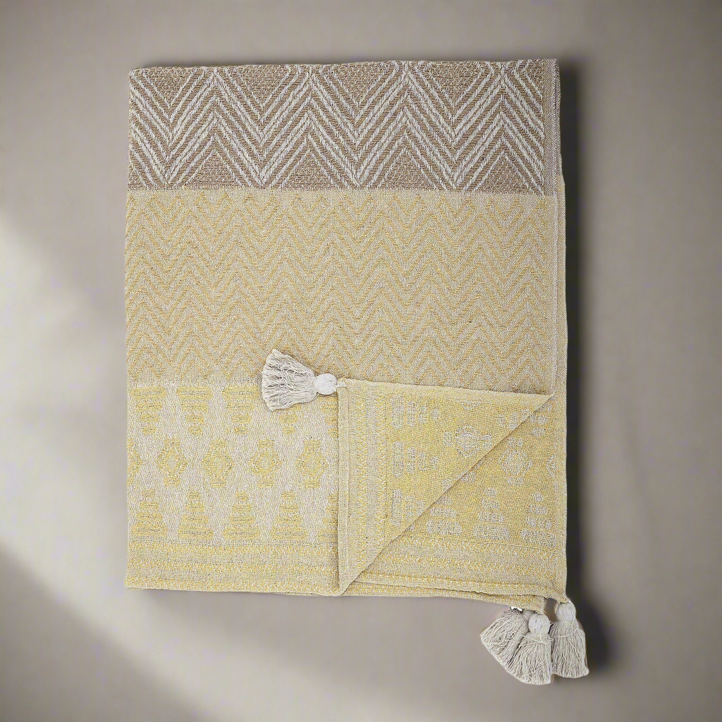 Nome Yellow Recycled Cotton Throw