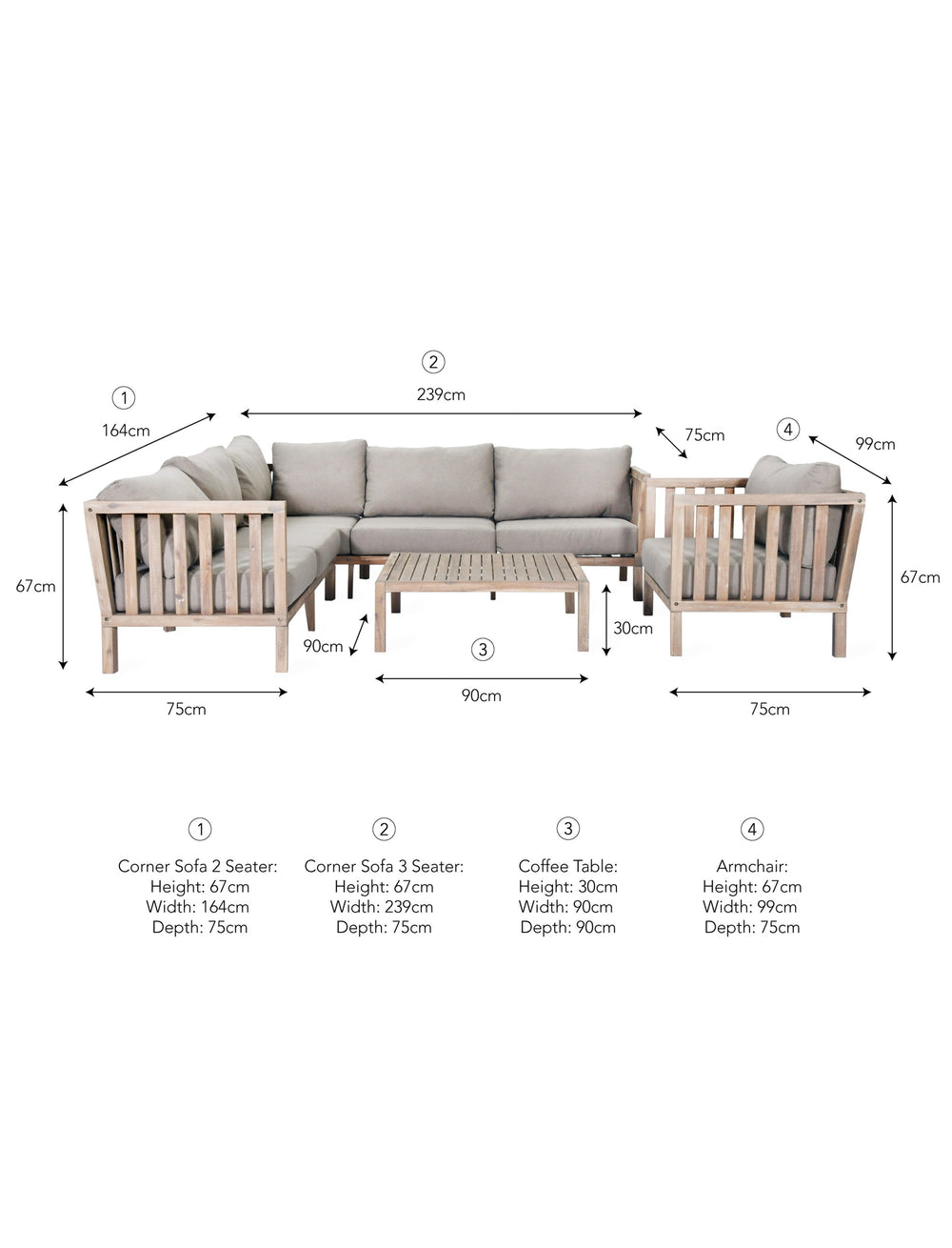 Porthallow Corner Sofa Set