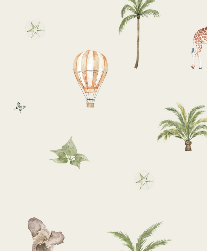 Go Go Safari Wallpaper Circle Mural