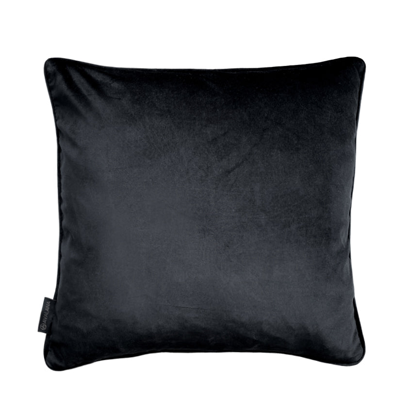 Midnight Orient Piped Velvet Cushion