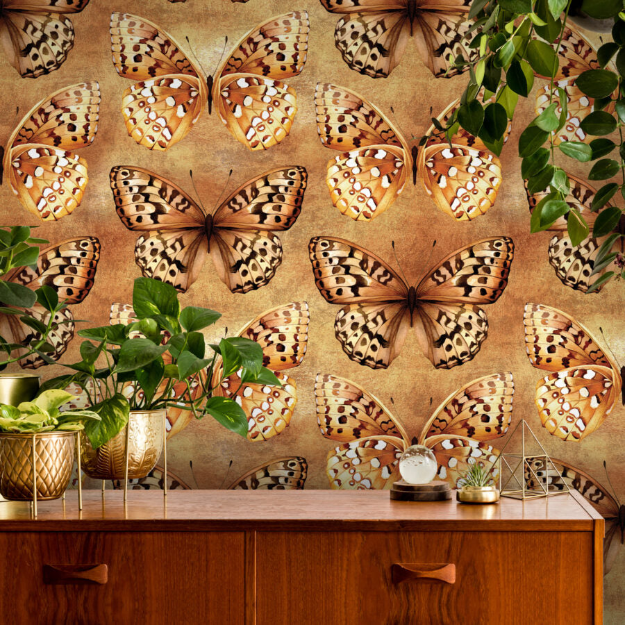 Golden Papilio Wallpaper