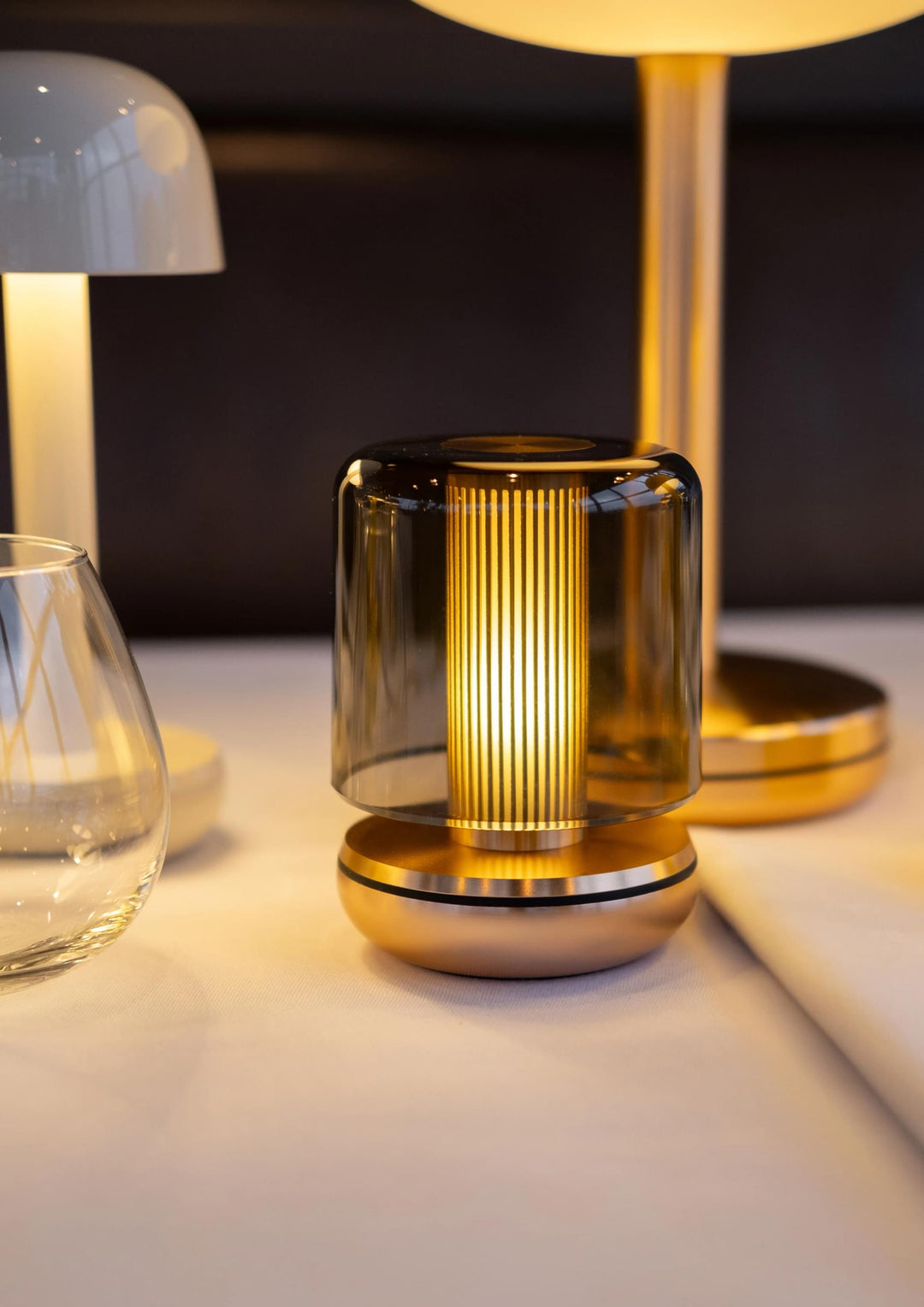 Humble Firefly Rechargeable Table Light-Smoked-Gold