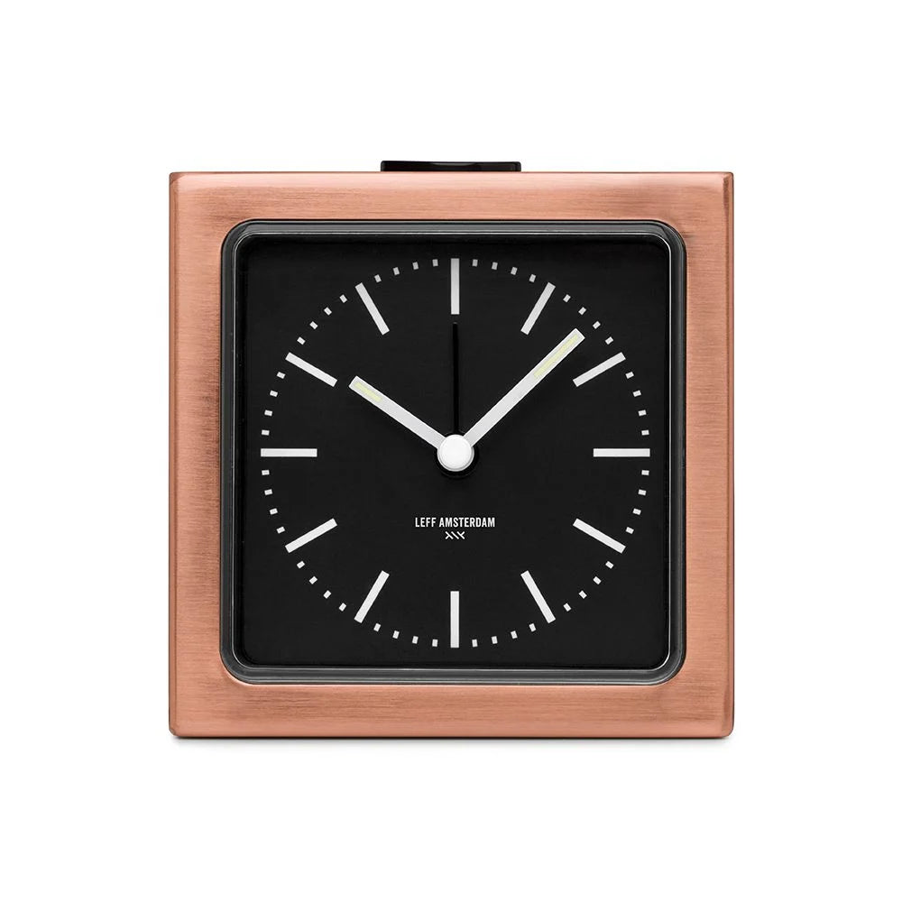 Block Alarm Clock Copper
