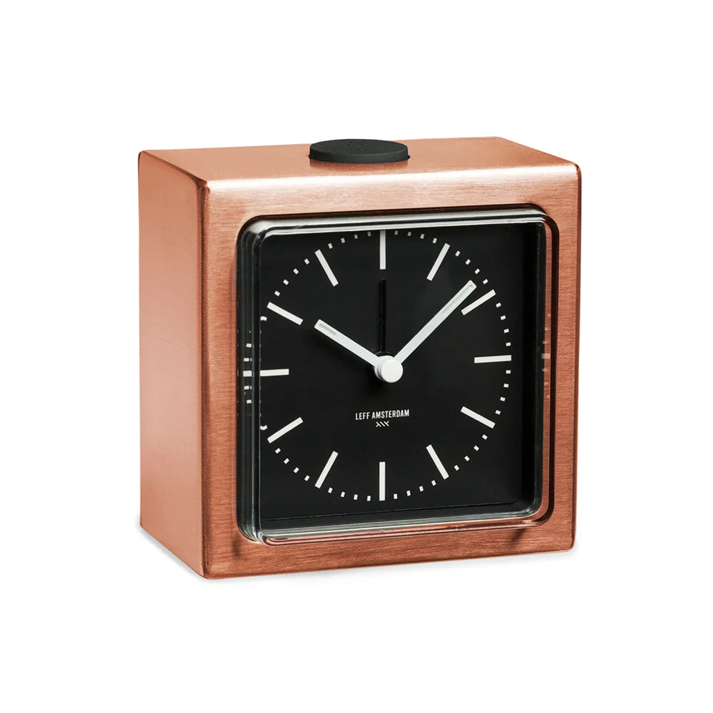 Block Alarm Clock Copper