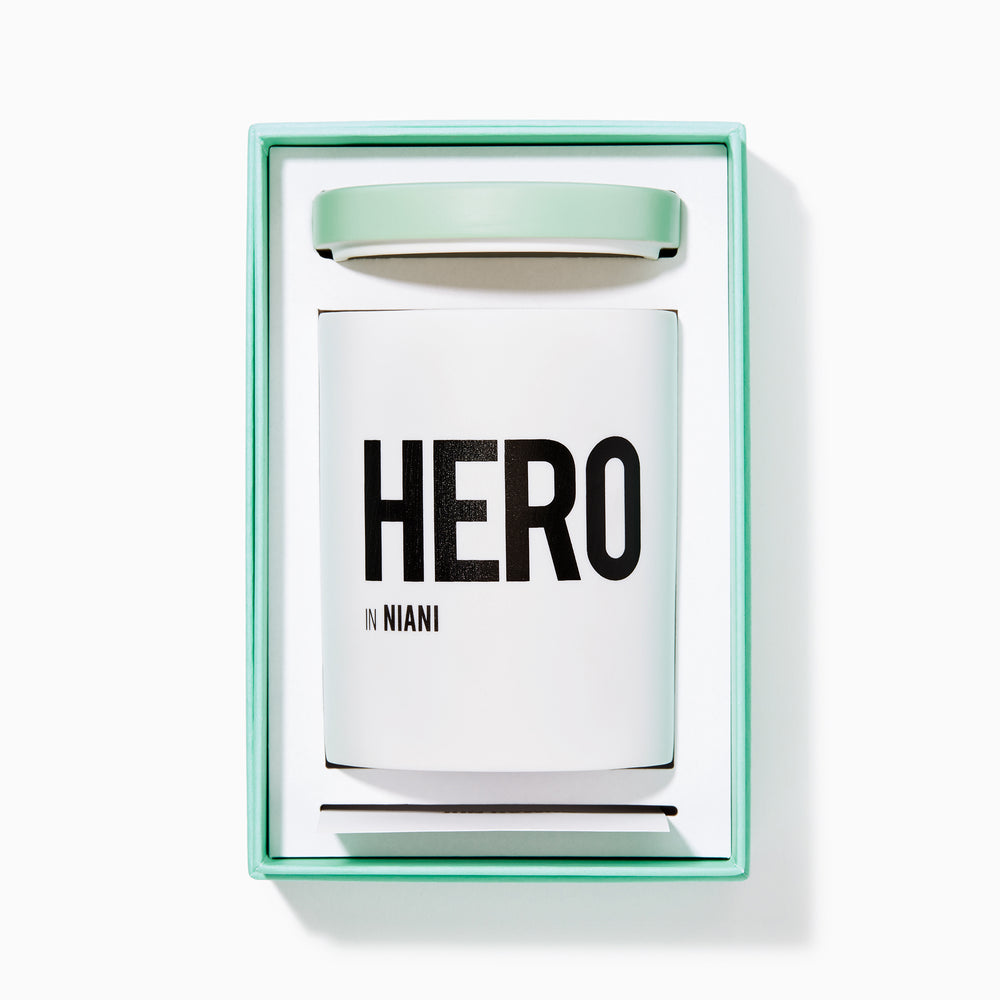 Close-up of the Nomad Noé Hero Candle, showcasing the smooth wax and subtle scent of vanilla and tonka bean.