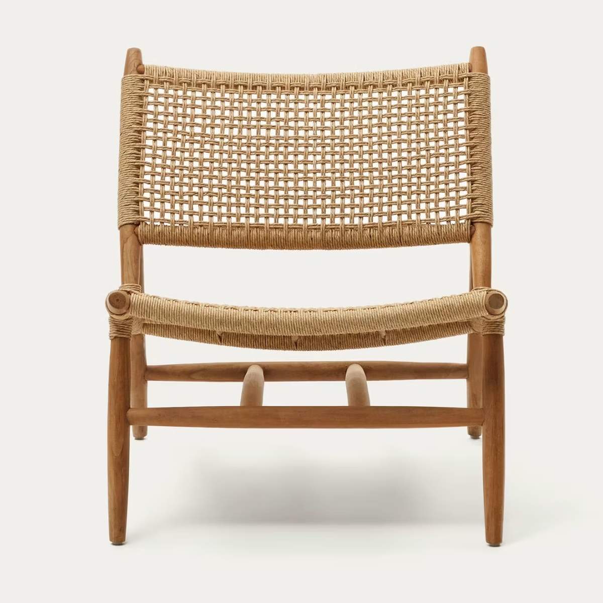 Kave Home Codolar Armchair In Solid Teak-Beaumonde