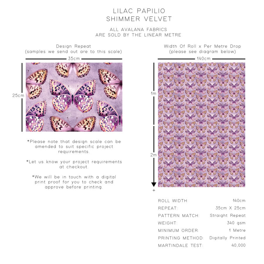 Papilio Shimmer Velvet Fabric