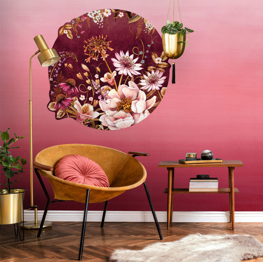 Magenta Blooms Wall Decal