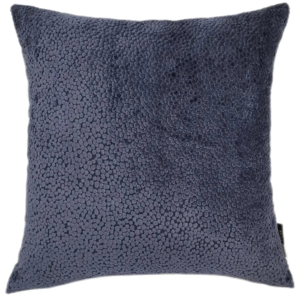 Malini Bingham Cut Velvet Cushion in Navy Blue