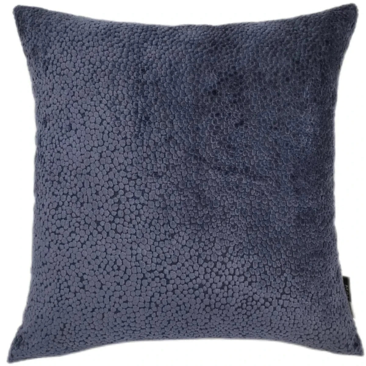 Malini Bingham Cut Velvet Cushion in Navy Blue