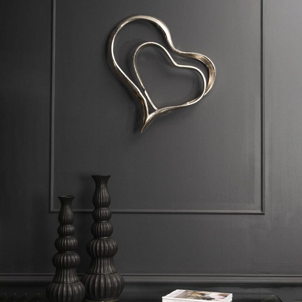 Silver Heart Wall Sculpture