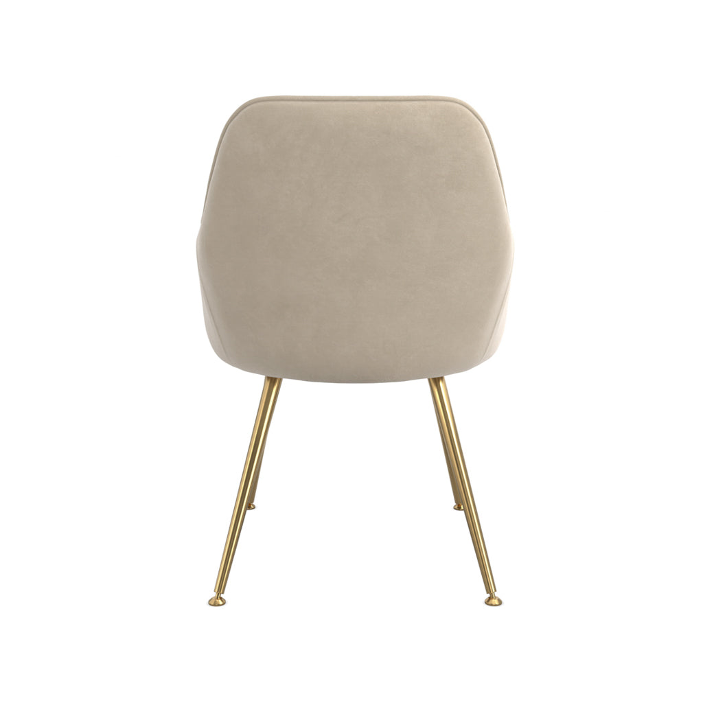 HO+ME Tara Dining Set of Two Dining Chairs in Fawn Velvet
