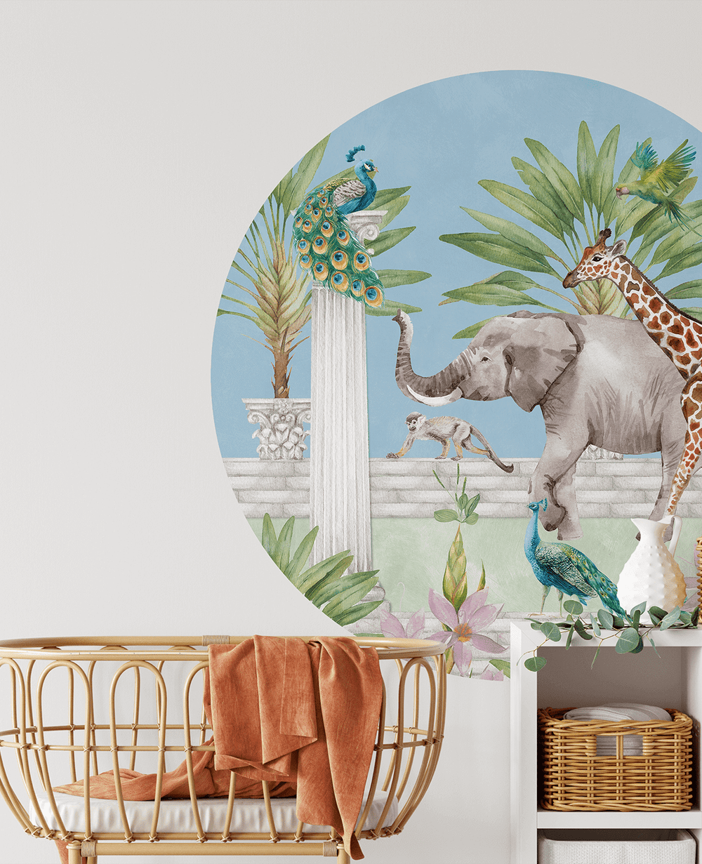 The Greek Animal Adventure Wallpaper Circle Mural