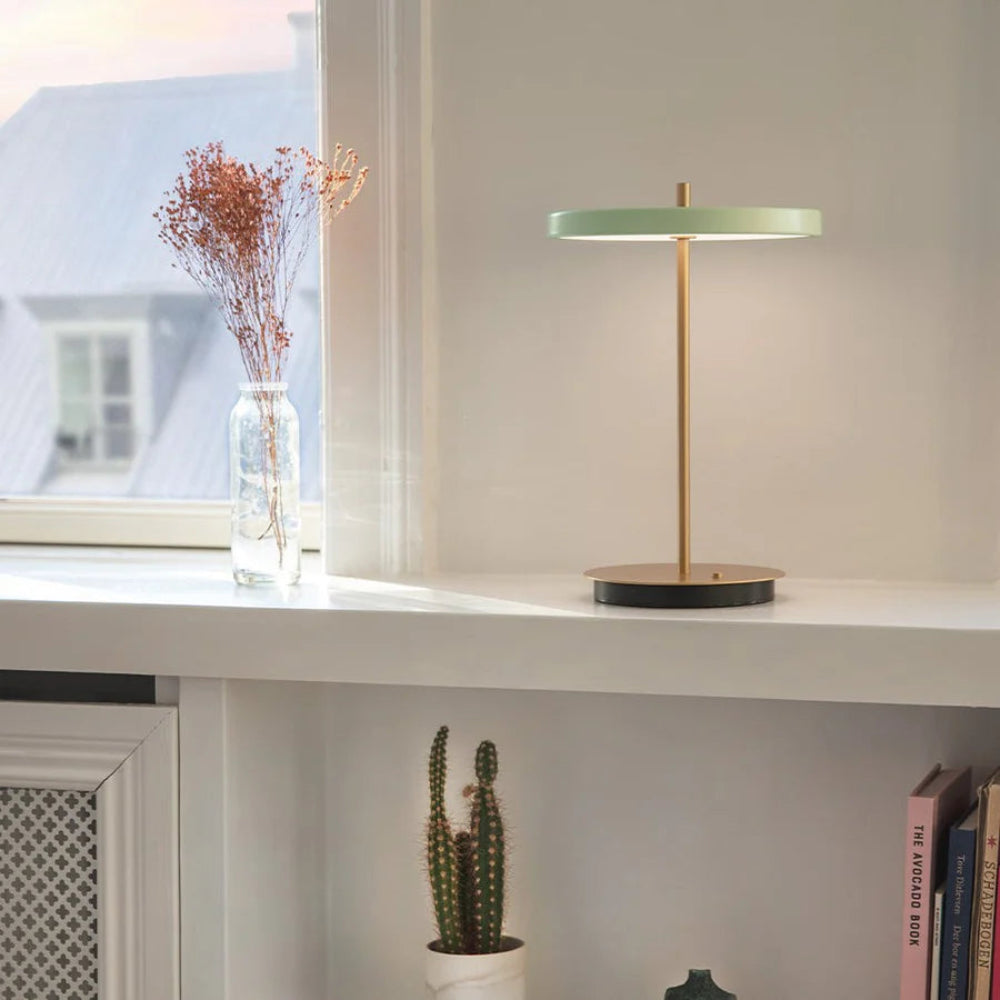 Umage Asteria Move Portable Table Lamp In Nuance Olive And Brass lifestyle 10