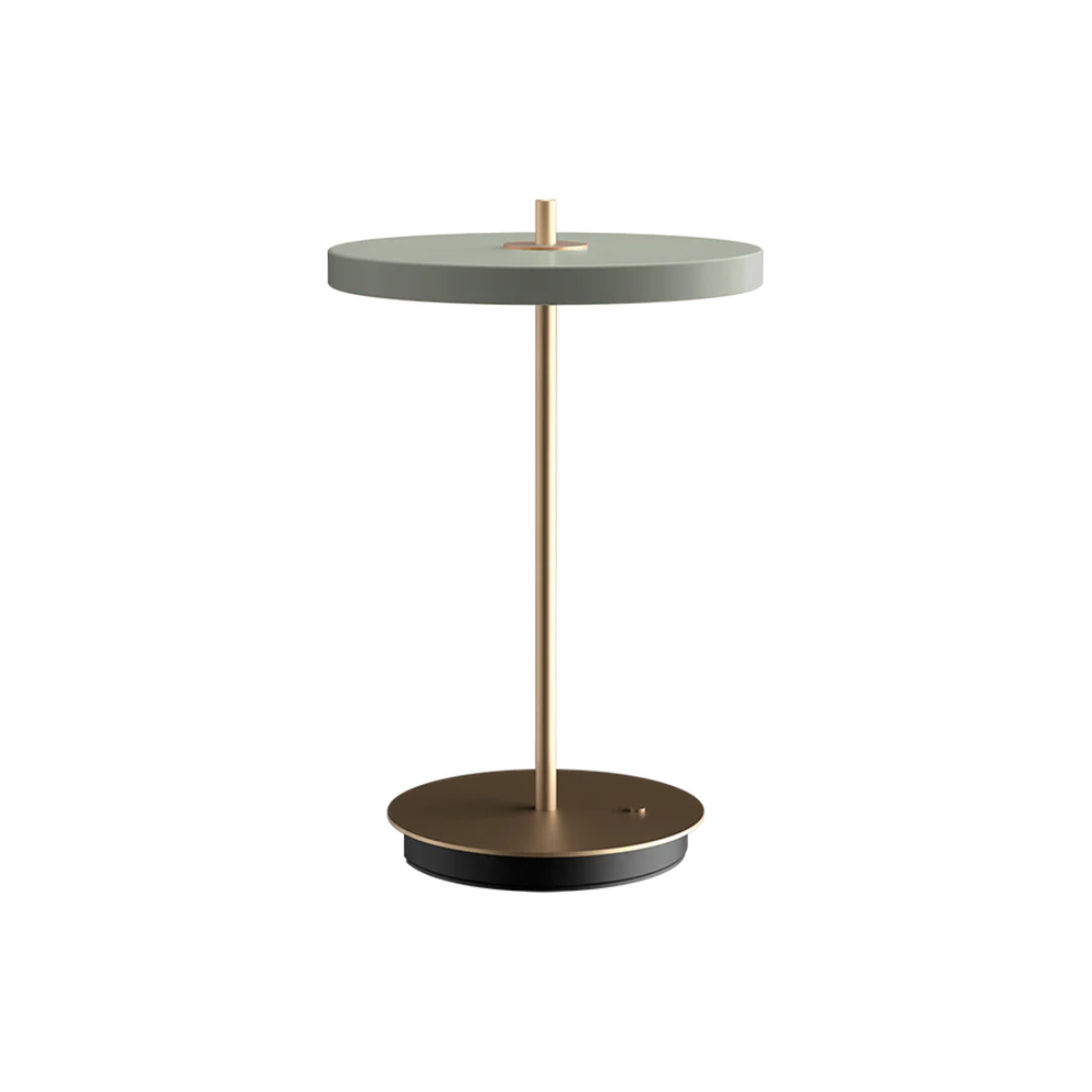 Umage Asteria Move Portable Table Lamp In Nuance Olive And Brass