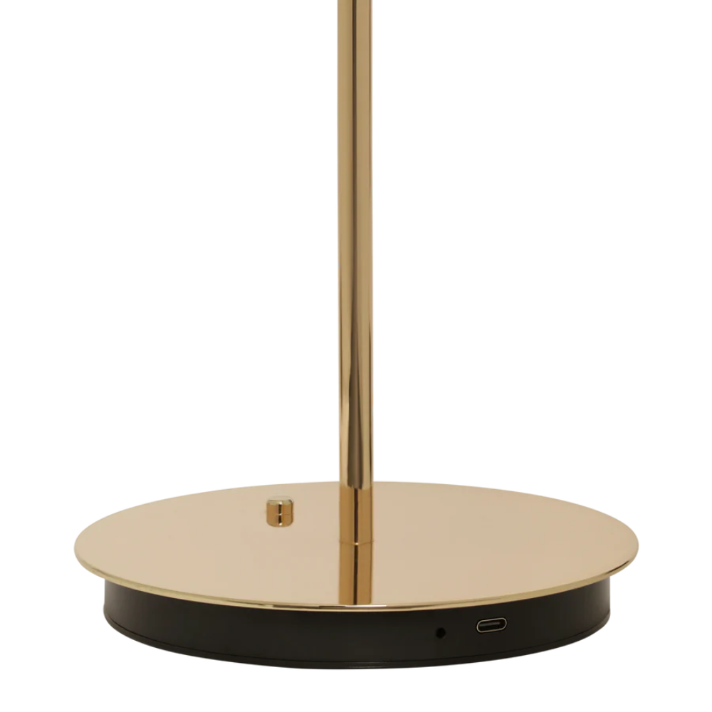 Umage Asteria Move Portable Table Lamp In Polished Brass base
