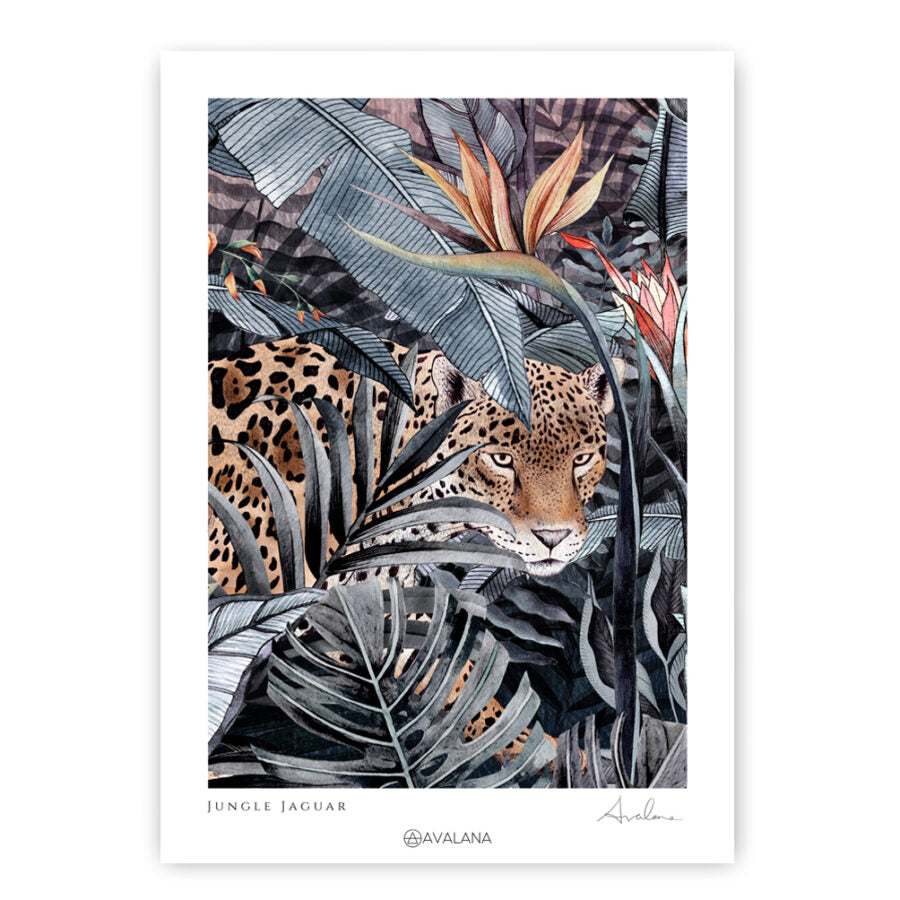 Avalana Jungle Jaguar Art Print-Beaumonde