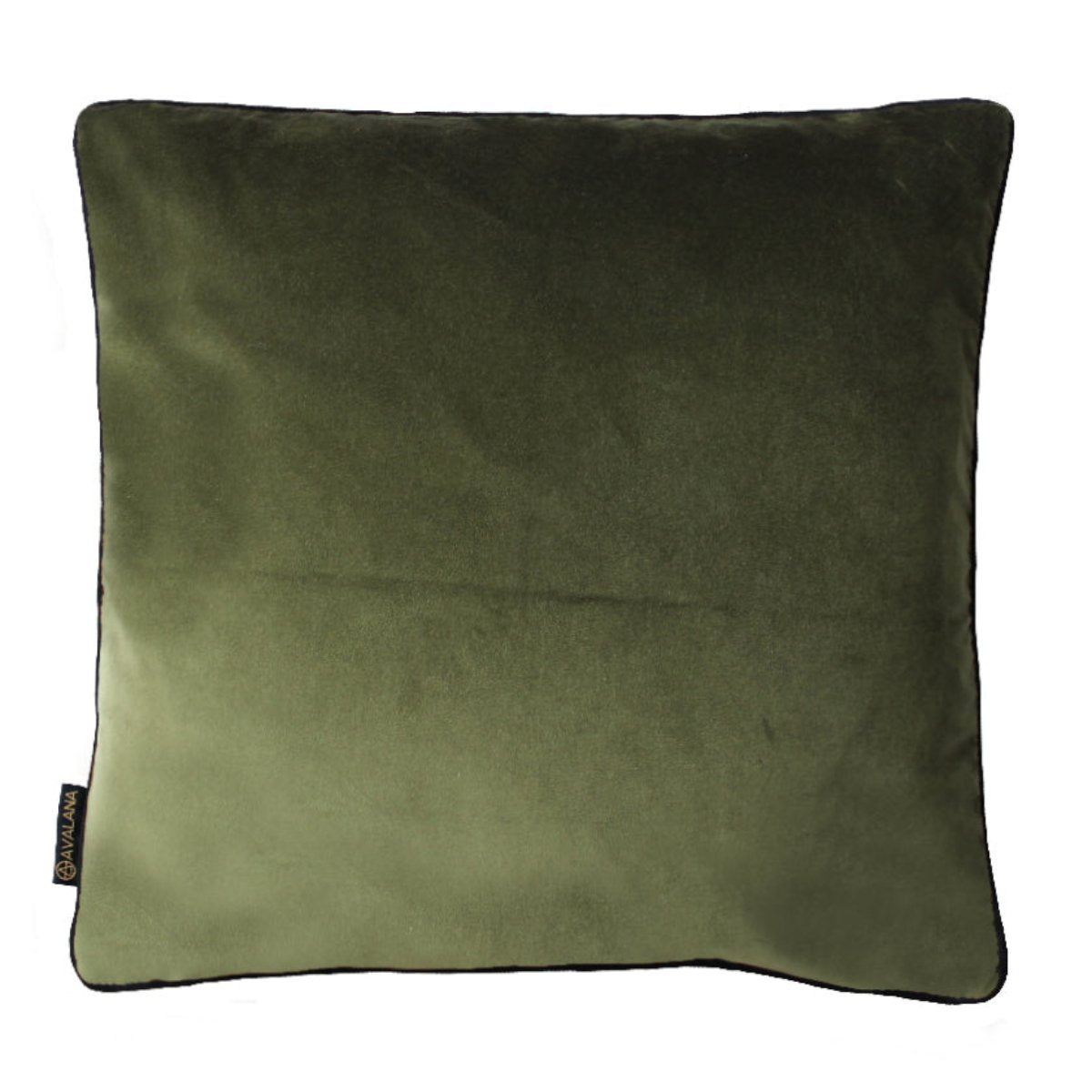 Avalana Madagascar Floral Piped Velvet Cushion-Beaumonde