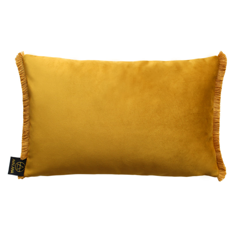 Avalana Magenta Blooms Fringe Cushion-Beaumonde