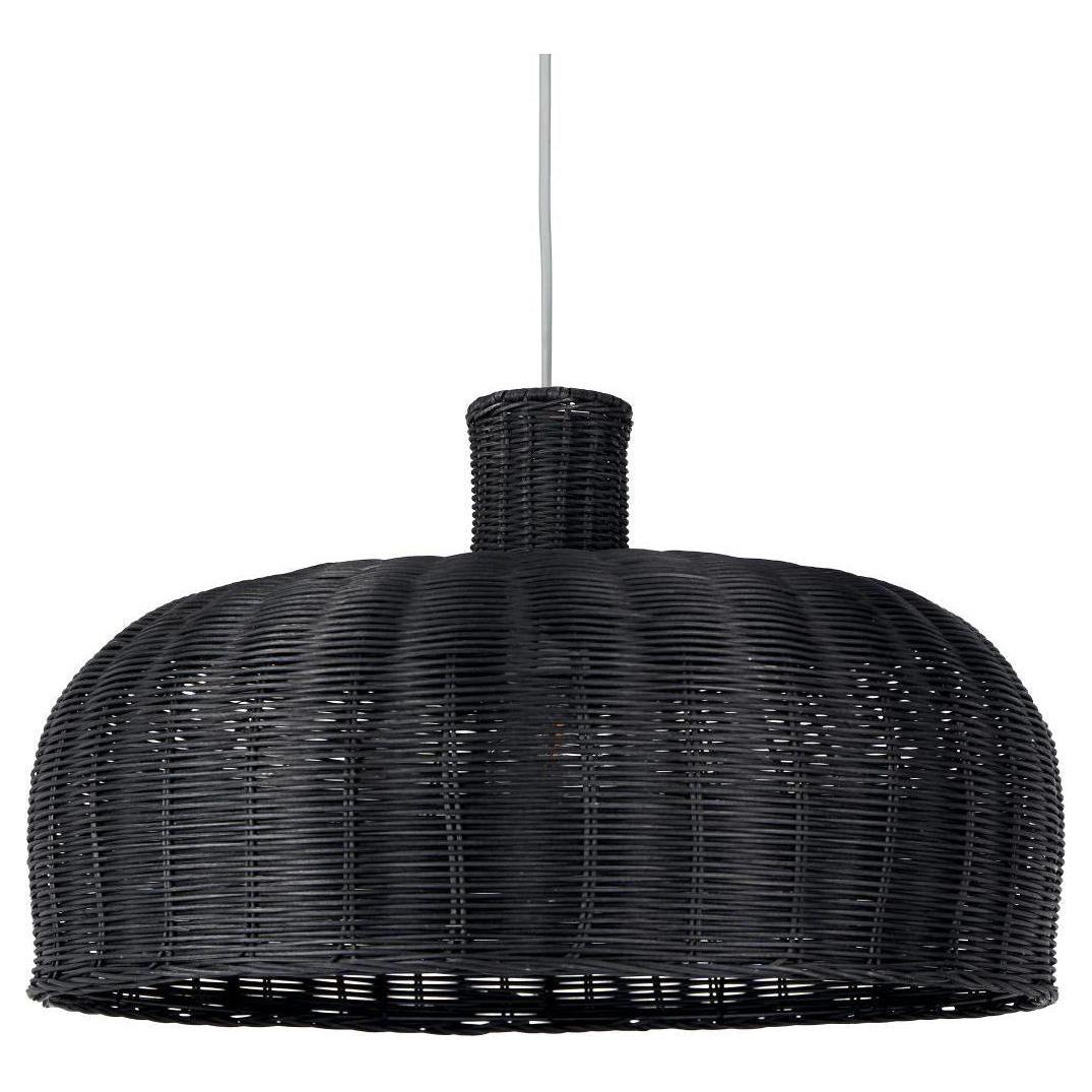 Beau&Co Nils Black Rattan Dome Pendant