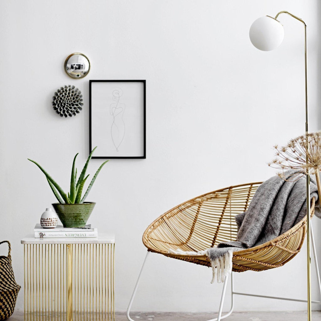 Bloomingville Kawar Gold Convex Mirror Set-Beaumonde