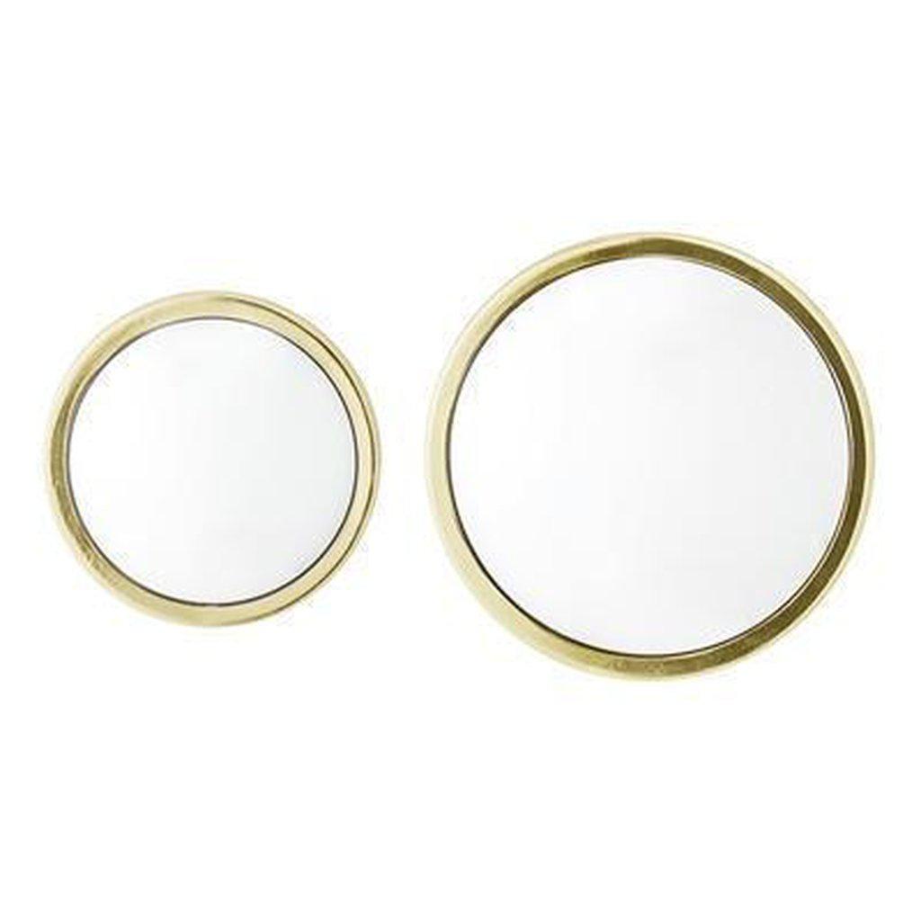 Bloomingville Kawar Gold Convex Mirror Set-Beaumonde